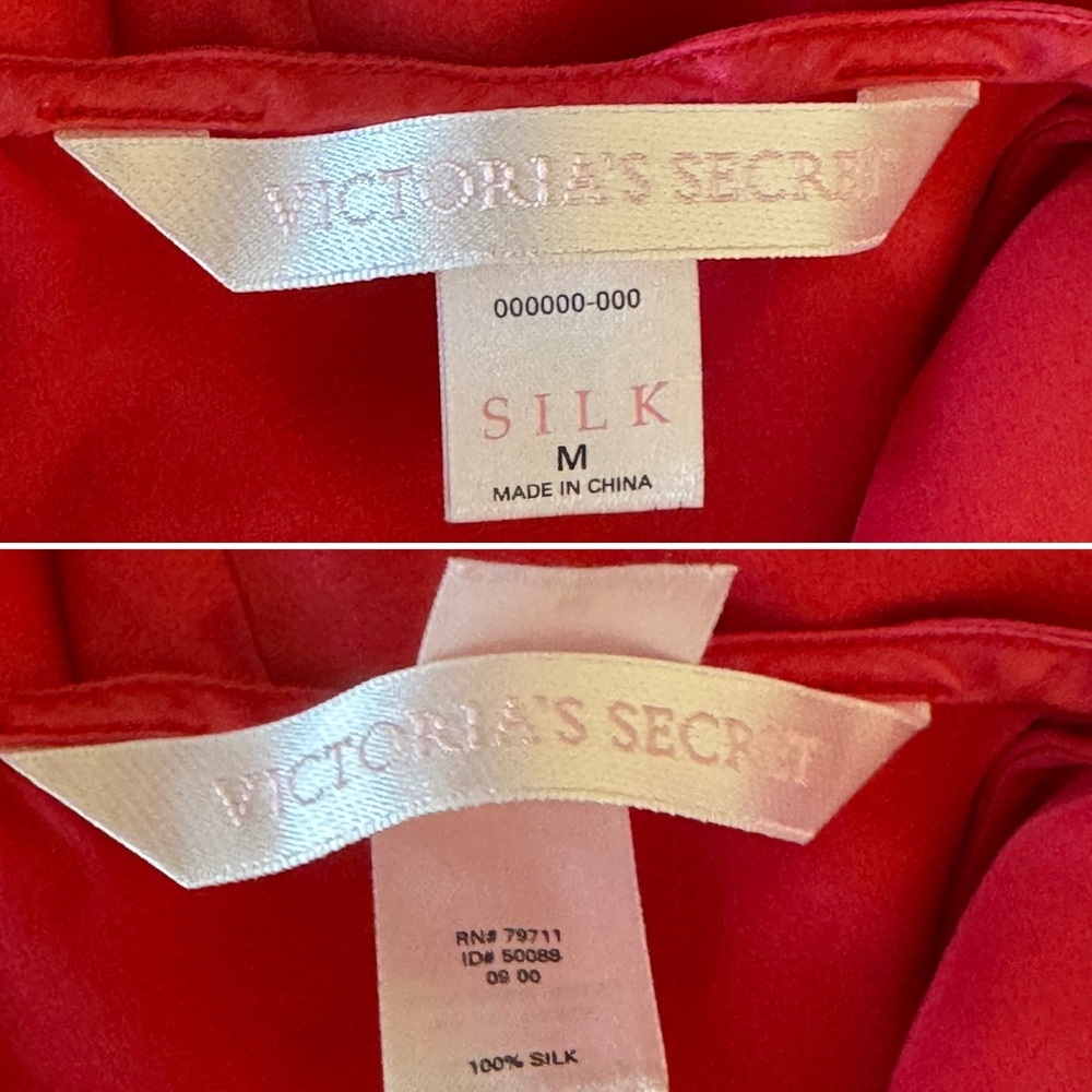 Y2K Victoria’s Secret 100% Silk Red Bias Cut Vintage Halter Keyhole Slip Dress M - Picture 3 of 9